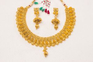 Traditional Rajwadi Gold Polish Necklace