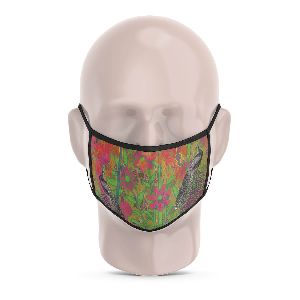 Peacock in Castle Reusable Printed Face Mask
