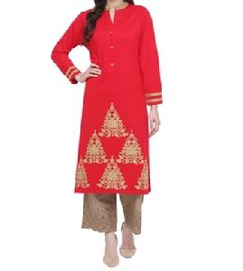Embroidered Polyester Kurti