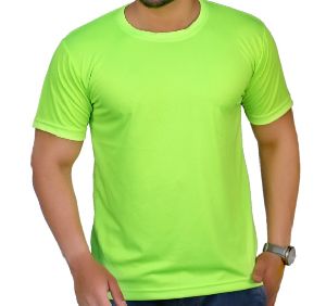 Mens Polyester Round Neck T-shirt