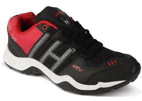 HRV SPORTS Men's Black and Red Running Shoes