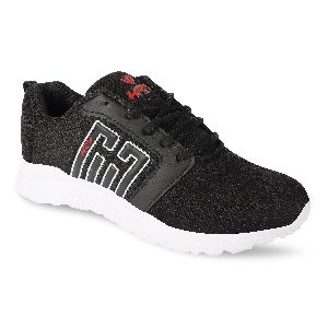 HRV SPORTS Men's Black & Red Running Shoes