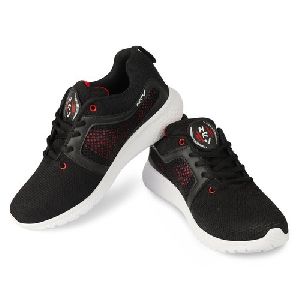 HRV SPORTS Mens Black & Red Running Shoes