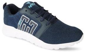 HRV SPORTS Men's Navy Blue & White Running Shoes