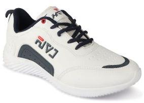 HRV SPORTS Men's White & Navy Blue Running Shoes