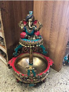 Ganesh urli brass