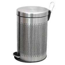 STAINLESS STEEL PERFORATED PEDAL BIN