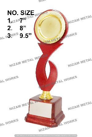 Wooden Trophy With Plastic Base