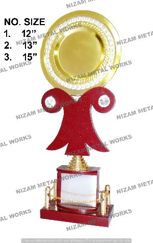 Wooden Trophy With Plate