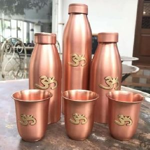 Yoga Copper Bottle & Glass Set