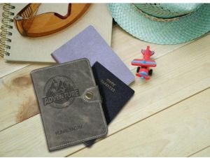 Adventure Design Leather Personalized Passport Cover