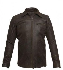 Mens Jasper Distressed Leather Jacket