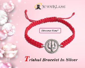 silver trishul bracelet