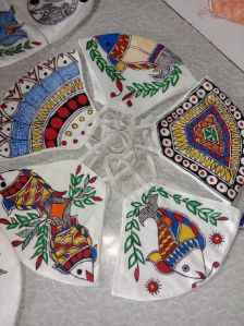 madhubani hand paint face mask