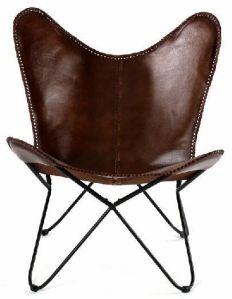 rajtai antique leather butterfly chair