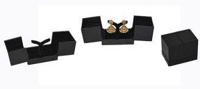 Black Rigid Paper Board Jewellery Box