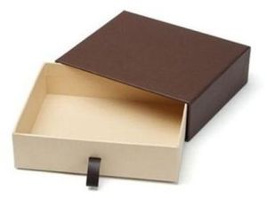 Brown Rigid Paper Board Jewellery Box