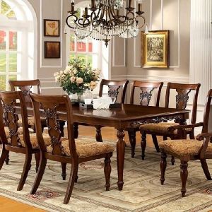 Carved dining table set