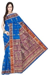 Baluchari Contrast with Zari & Resham Meenakari Work Silk Saree