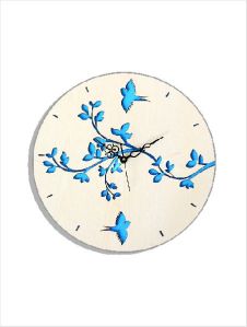 Blue Birds Wall Clock