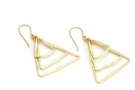 Metallic Brass Earrings (ABM-ET-37)