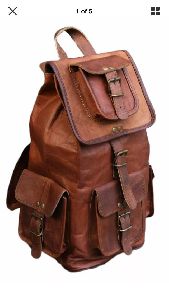 Brown Backpack Leather 18h Inch