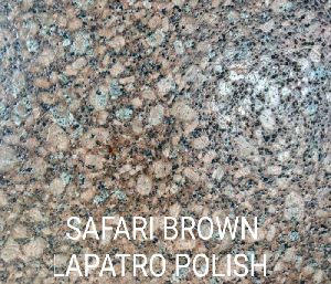Safari Brown Lapatro Polish Granite Slab