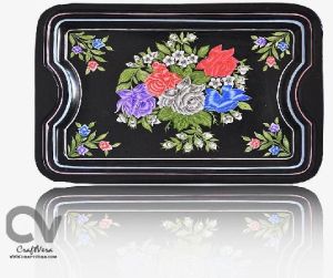 Enamelware Hand Painted Stainless Steel Serving Tray