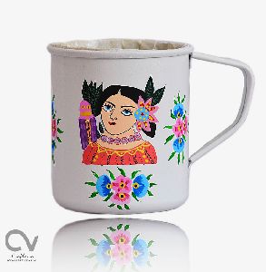 Hand Painted Enamelware Decorative Mug