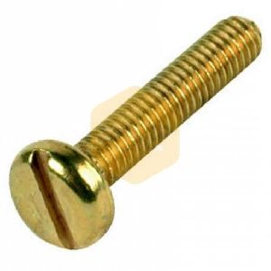 brass pan head slotted screw