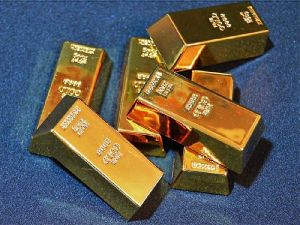 Raw gold bars