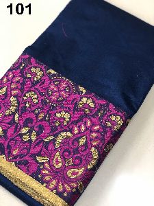 Women's Heavy Cotton Silk Woven Saree With Blouse Peice