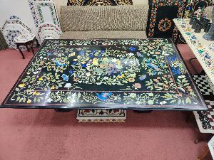 Black Marble Inlay Table Top