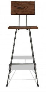 Metal Base Bar Chair