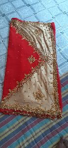 Cutting Hand Work Saree