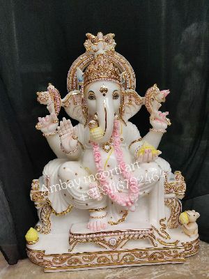 White Marble Ganesh Statue