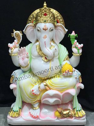White Marble Ganesh Statue