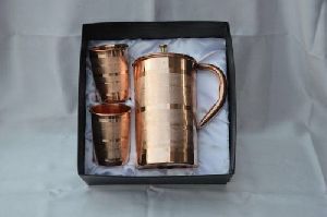 Diwali Gifts copper jug and glass