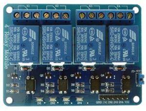 SHOPTRON 4-Channel Relay Control Board Module With Optocoupler, 4 Way Relay Module for Arduino