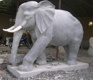 Black Marble Elephant Statue
