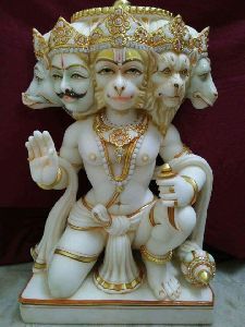 Marble Panchmukhi Hanuman Statue