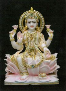 White Marble Laxmi Mata Statue