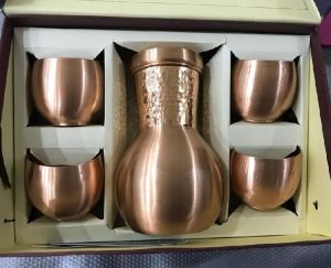 Copper Jug & Glass Set