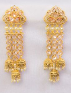 Fancy CZ Stone Beaded Earring