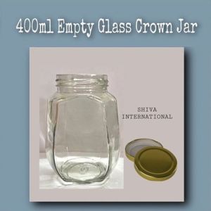 400ml Octagonal Crown Glass Jar