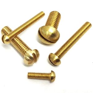 Brass Round Slotted Screws