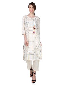 Checkered Kurta Pants Sets