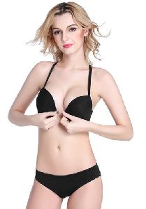 Ladies Plain Bra Panty Set