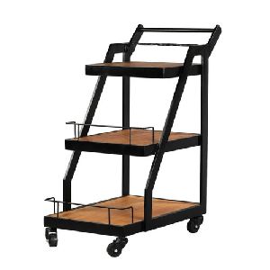 Wooden Bar Trolley