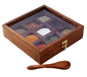 Wooden masala box
